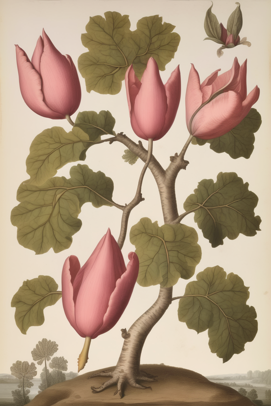 00141-1515948658-_lora_Mark Catesby Style_1_Mark Catesby Style - the antropomorphic spirit of a tulip tree, in style of a botanical illustration.png